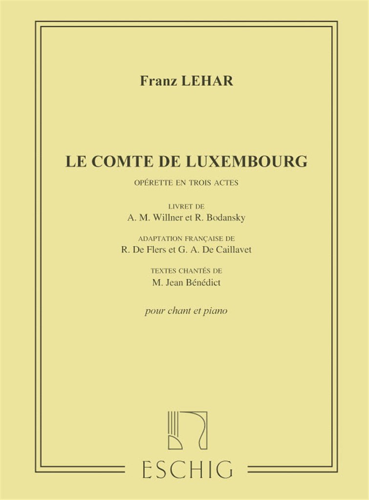 Comte De Luxembourg Chant-Piano